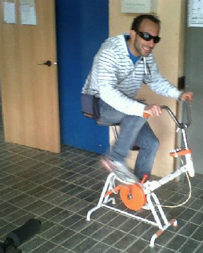 Raúl y su "bicicleta"